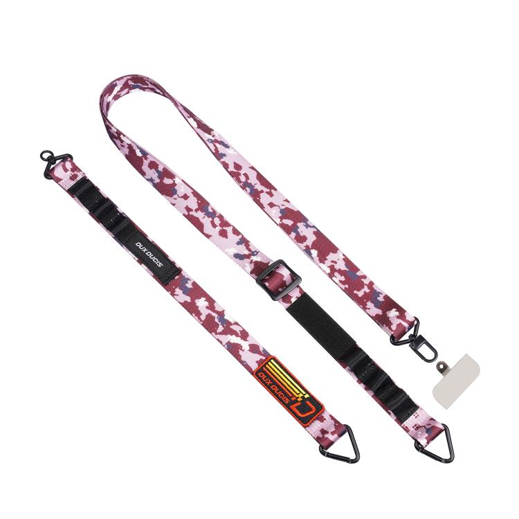Cordón ajustable para teléfono Dux Ducis Serie Outdoor Tipo Bandolera (Rosa Camuflaje)