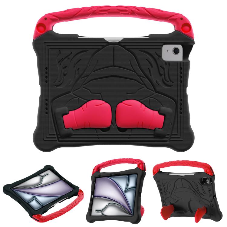 Funda Eva para iPad Air 11 (2024/2025) a Prueba de Golpes con Soporte y Correa (Negro y Rojo)