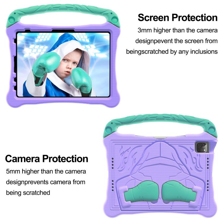 Funda para iPad 10.ª Generación 10.9 2022 con Función Atril y Correa para El Hombro de Eva (Morado y Menta)