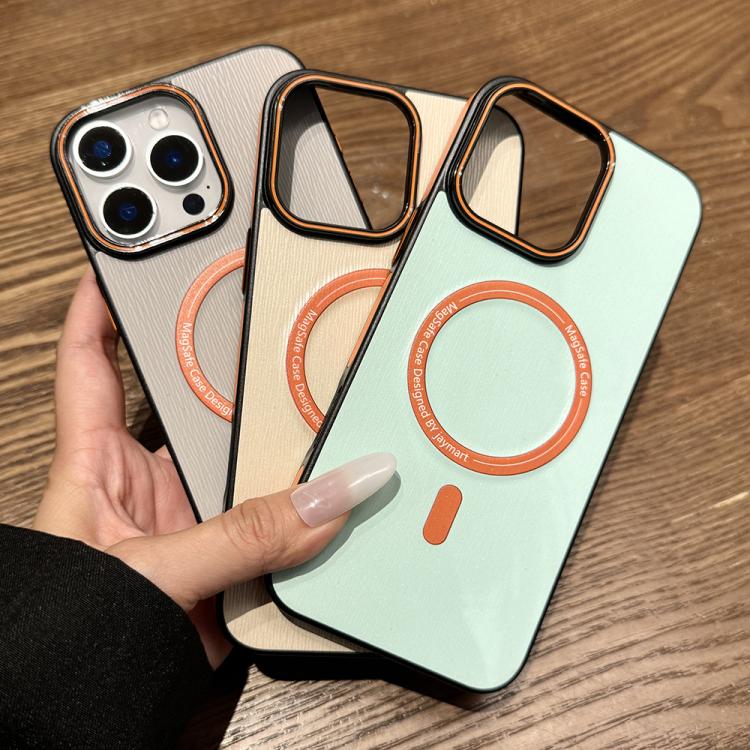 Funda para Teléfono Apple iPhone 12 Pro Max Textura Madera Imitación Magsafe (Rosa)