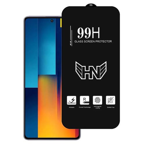 Película de Vidrio Templado de Pantalla Completa con Arco Grande de Aluminio Alto para Xiaomi Poco M6 Pro 4G