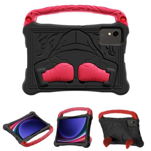 Funda para Tablet Samsung Galaxy Tab S9 Boxing Series Kickstand Eva a Prueba de Golpes con Correa para el Hombro (Negra y Roja)