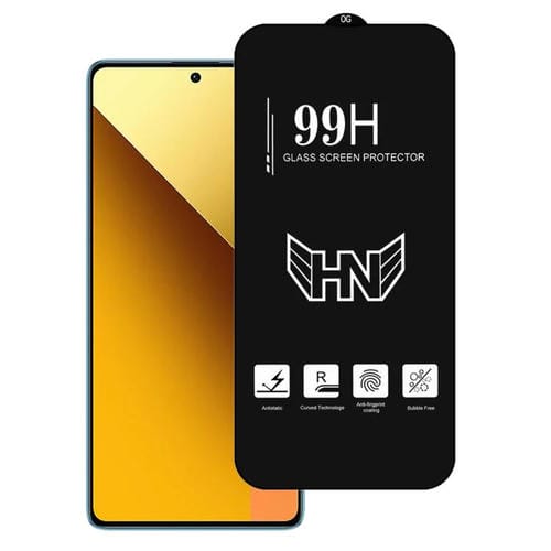 Película de Vidrio Templado de Pantalla Completa con Arco Grande de Aluminio Alto para Redmi Note 13