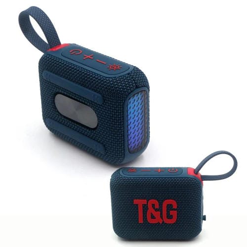 Subwoofer Estéreo Portátil T&G Tg445 Graves Luz RGB Altavoz Inalámbrico TWS BT (Azul Marino)