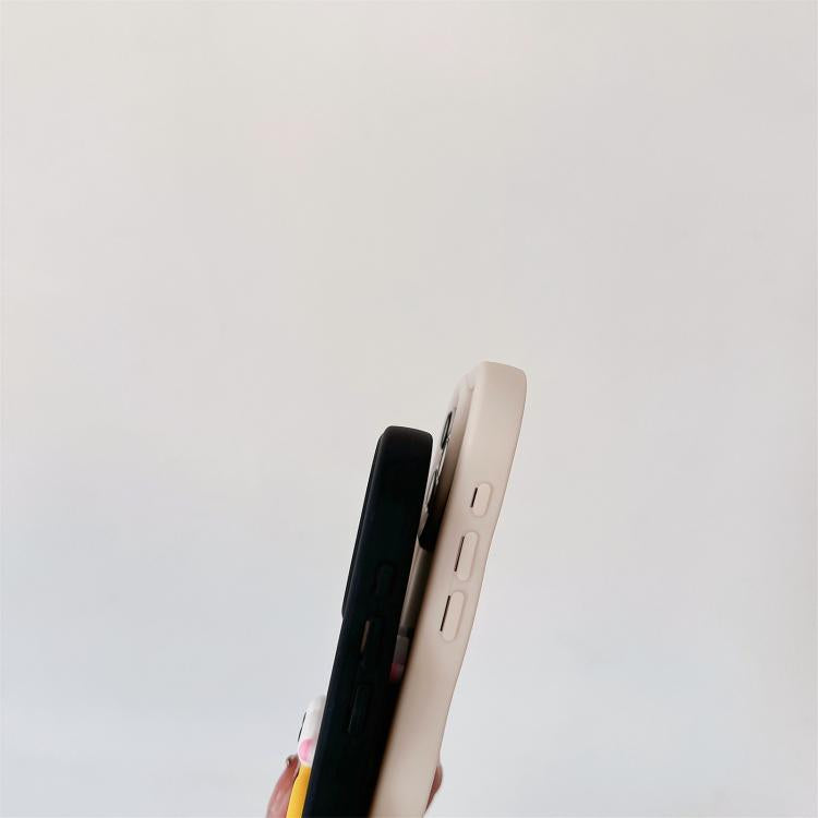 Funda TPU iPhone 11 Pro Max Forma Boca de Salchicha Cadena Cuentas (Rojo)