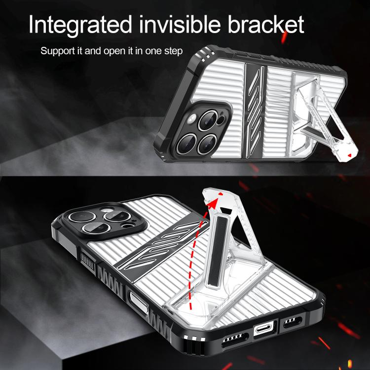 Funda híbrida TPU para iPhone 14 con soporte para PC (Dorado del Desierto)