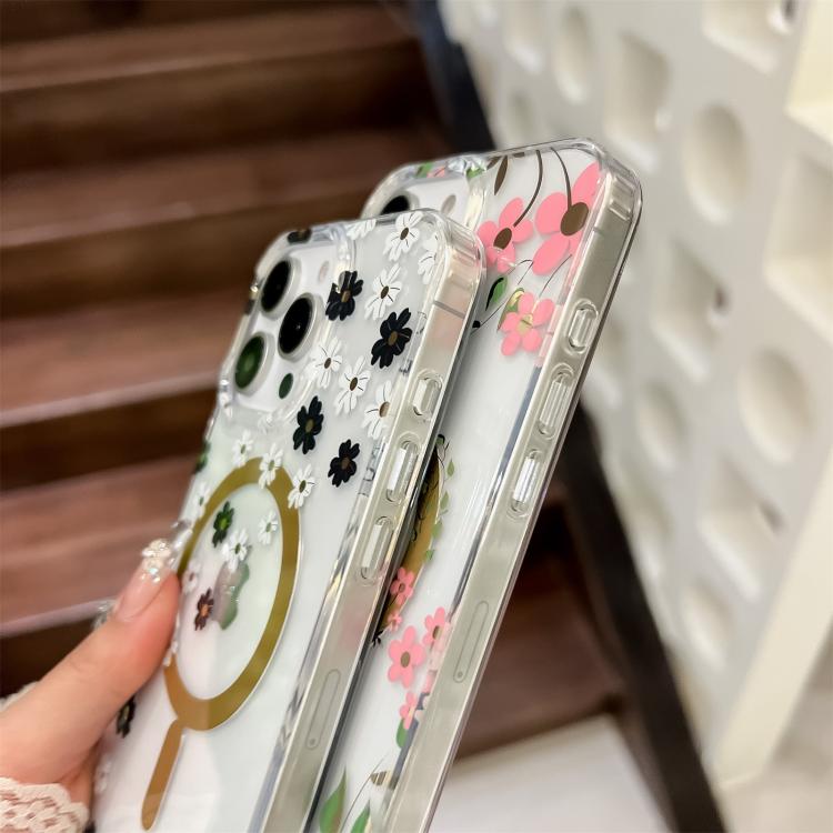 Funda para Teléfono Imd Magsafe iPhone 16 Plus Laminado Doble Cara (Flores Rosas)