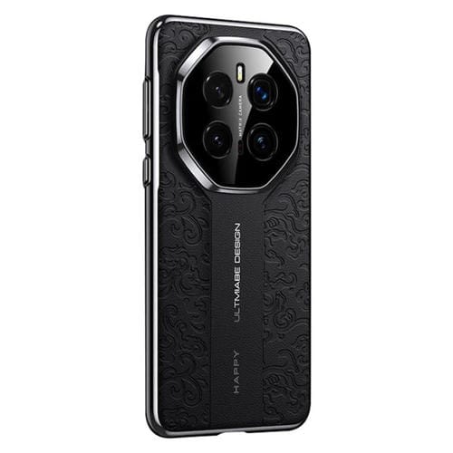 Funda de Cuero Liso con Diseño de Dragón En la Nube para Honor Magic7 Pro (Negro)