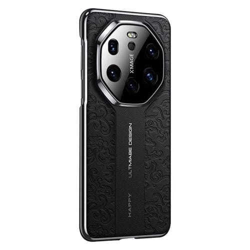 Funda de Cuero Huawei Mate 40 Rs con Diseño Porsche Cloud Dragon Pattern (Negro)