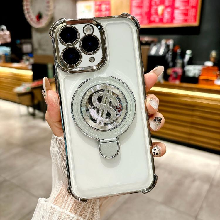 Estuche para Teléfono con Soporte Magsafe para iPhone 11 Pro con Película para Lente (Gris Titanio)