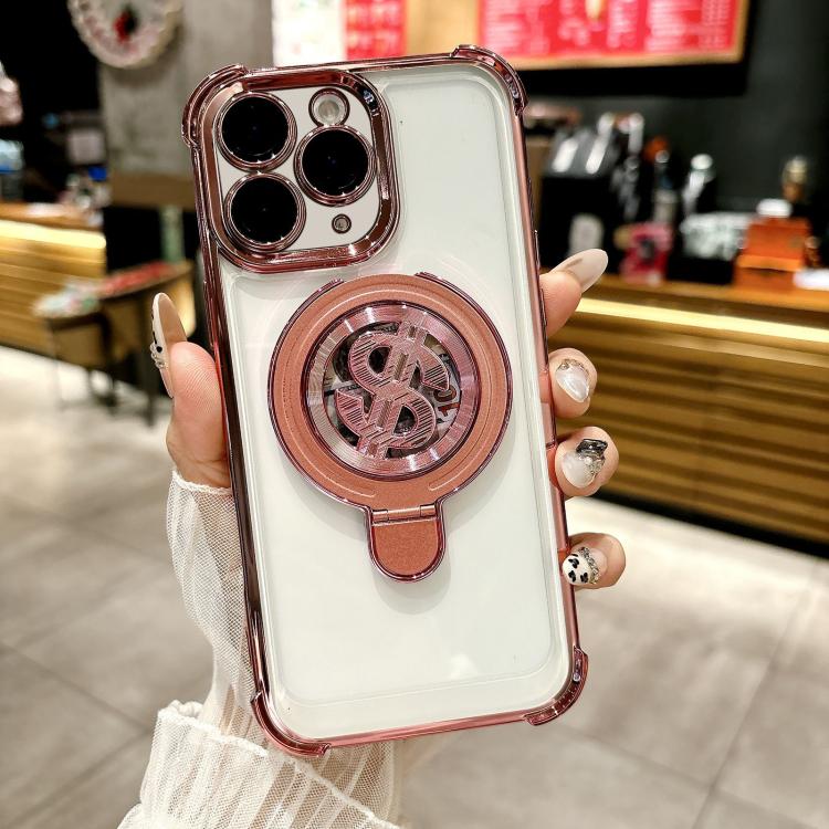 Estuche para Teléfono con Soporte Magsafe para iPhone 11 Pro con Película para Lente (Rosa)