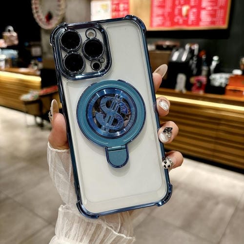 Estuche para Teléfono Apple iPhone 16 Pro Max Soporte Magsafe con Película para Lente (Azul)