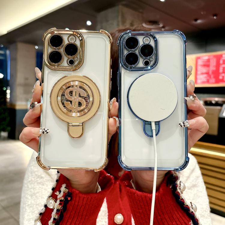 Estuche para Teléfono con Soporte Magsafe para iPhone 11 Space con Película para Lente (Rosa)