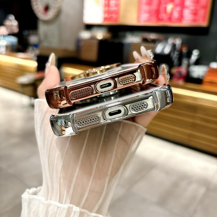 Estuche para Teléfono con Soporte Magsafe para iPhone 11 Space con Película para Lente (Rosa)