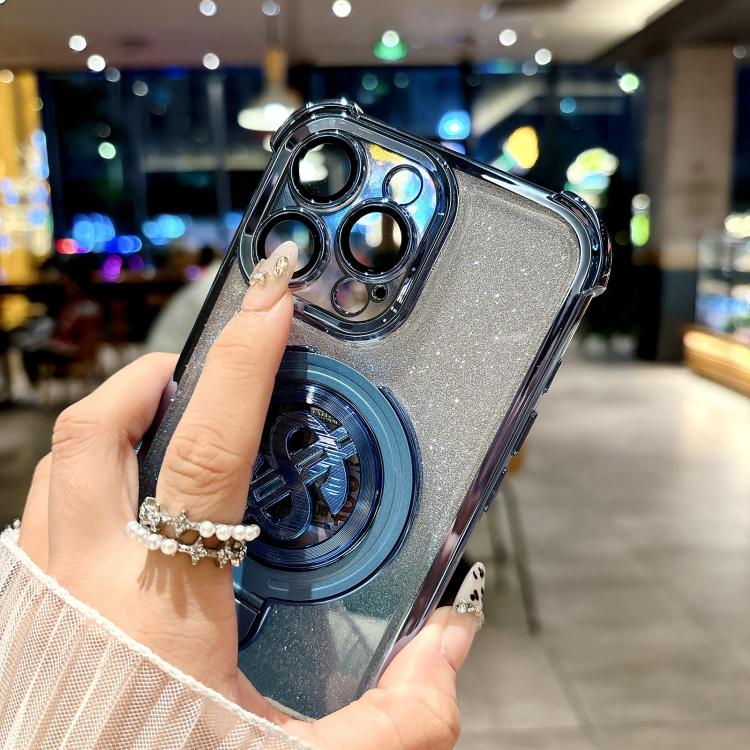 Estuche para Teléfono iPhone 11 con Soporte Magsafe y Película para Lente (Azul)