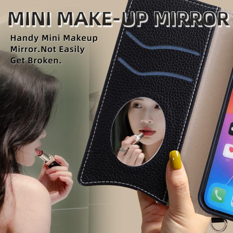 Funda de cuero con cadena cruzada y diseño de cola de pez para Redmi Note 14S 4G (negro)