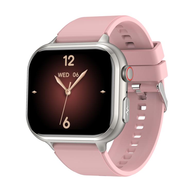 Reloj Inteligente Tk17 con Correa de Silicona y Pantalla Horizontal 1,91 Pulgadas (Rosa)
