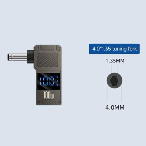 Adaptador de Pantalla Digital Tipo C a CC 4,0 x 1,35 mm para Carga de Computadora 100 W