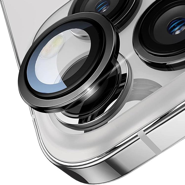 Cubierta de Cámara Trasera para iPhone 13 Pro Max y 13 Pro Película de Lente Vidrio Templado 9H (Titanio)