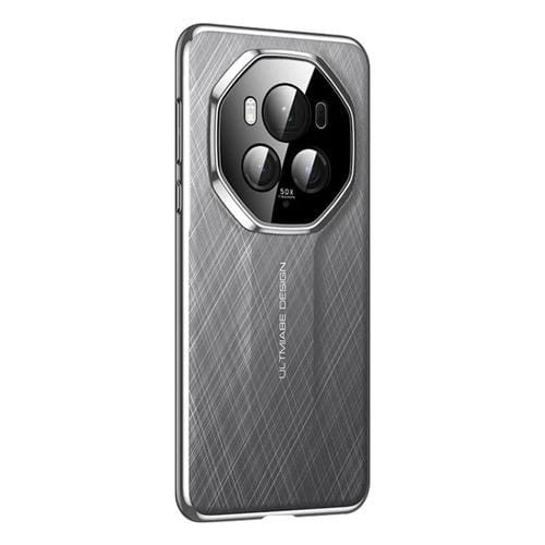 Funda para Teléfono Honor Magic6 con Pintura de Cuero Liso y Diseño Ultimate (Gris)