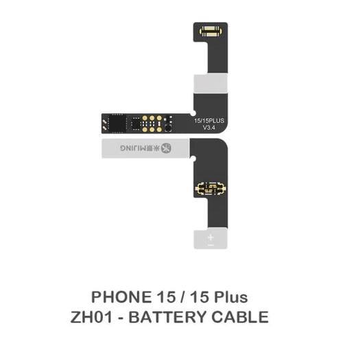 Cabo Externo de Bateria Programador de Reparação Mijing ZH01 Apple iPhone 15/15 Plus