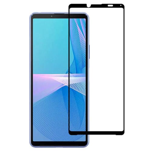 Película de Vidrio Templado Pantalla Completa Sony Xperia 10 III con Impresión de Seda Aluminio