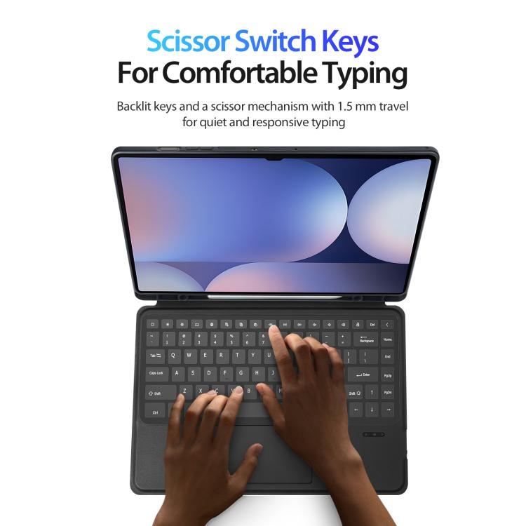 Funda con Teclado Magnético Inalámbrico Bluetooth Dux Ducis DK Series para Samsung Galaxy Tab S10 Ultra (Negro)