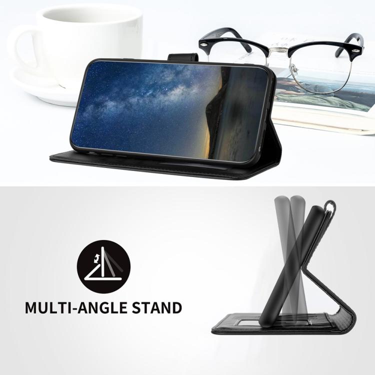 Funda de Cuero con Tapa para Itel A50C Diseño Flor de Datura en Relieve (Negra)