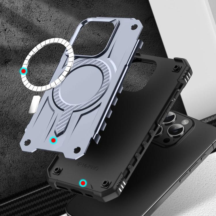 Funda híbrida TPU y PC Straship Magsafe para iPhone 14 Pro (Gris)