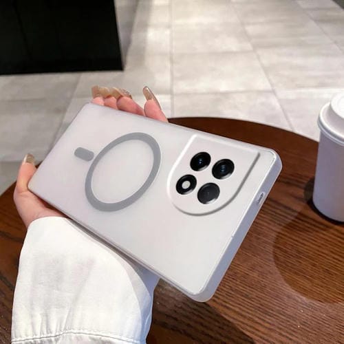 Funda para Teléfono OnePlus Ace 2 Ice Fog Magsafe con Orificio Fino (Gris Titanio)