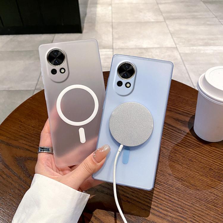 Funda para Teléfono Huawei Nova 13 con Orificio Fino y Protección Contra Niebla y Hielo Magsafe (Transparente Negra)