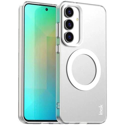 Funda IMAK Candy Series MagSafe a prueba de golpes para Samsung Galaxy S25 FE 5G (blanca)