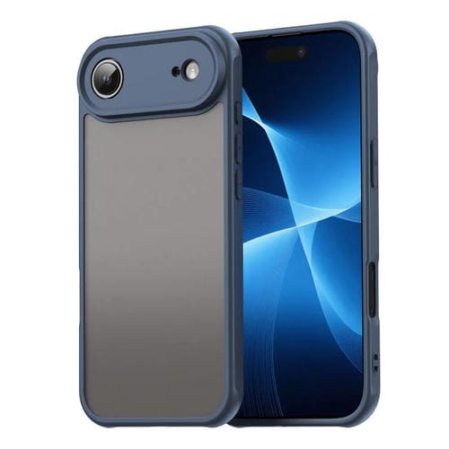 Funda híbrida de TPU y PC esmerilada para iPhone 17 Air Fan Dun Series (azul)