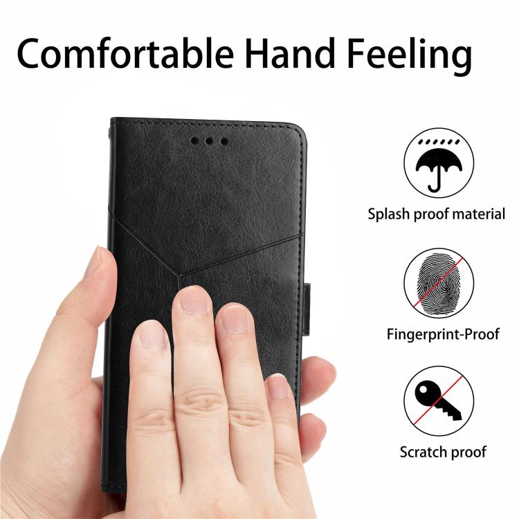 Funda de cuero con tapa en forma de Y para Infinix Smart 10 Plus 4G (negra)