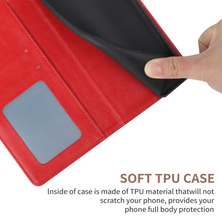 Funda de cuero con tapa en forma de Y para Infinix Smart 10 Plus 4G (roja)
