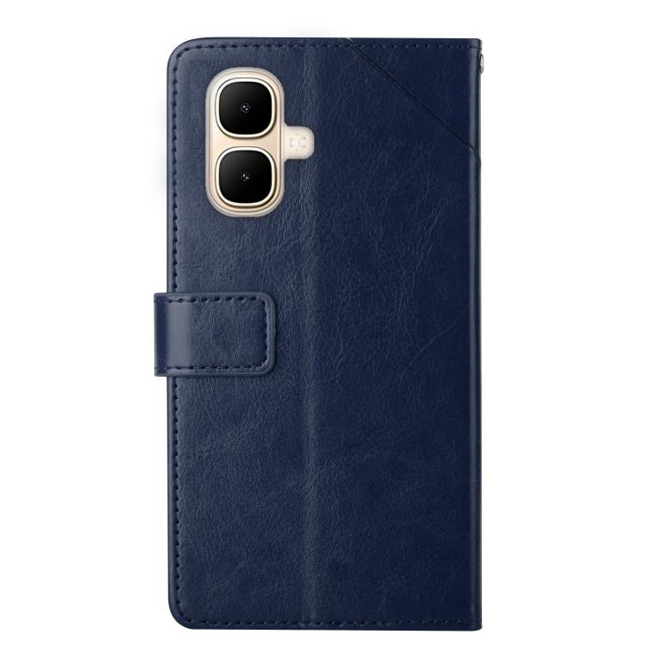 Funda de cuero con tapa en forma de Y para Infinix Smart 10 4G / Tecno Pop 10 (azul)