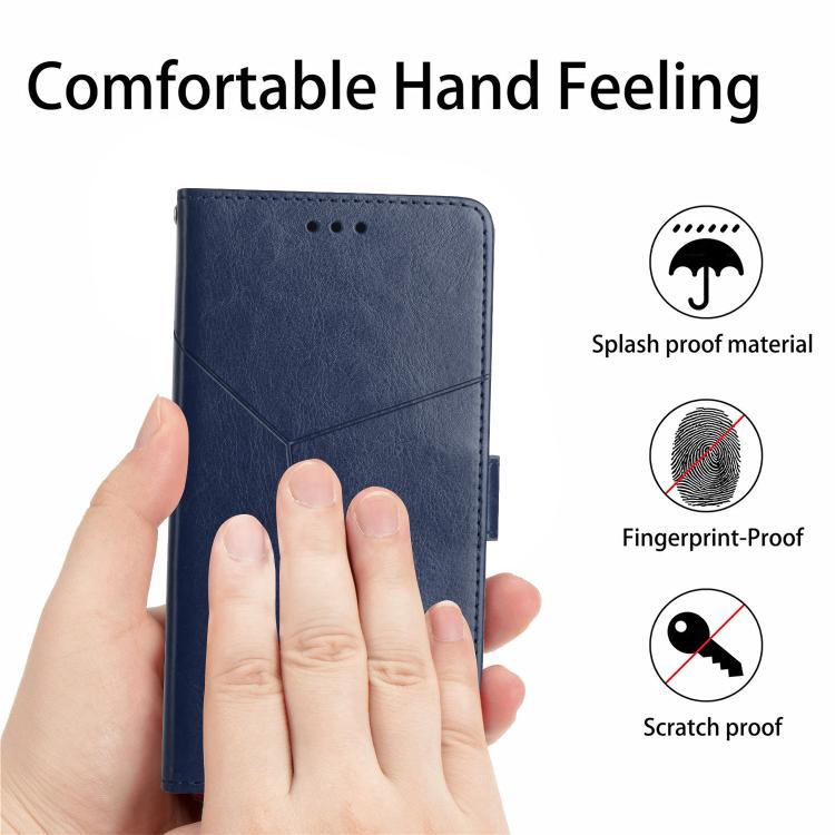 Funda de cuero con tapa en forma de Y para Infinix Smart 10 4G / Tecno Pop 10 (azul)