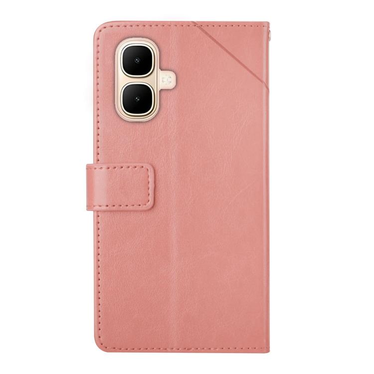 Funda de cuero con tapa en forma de Y para Infinix Smart 10 4G / Tecno Pop 10 (rosa)