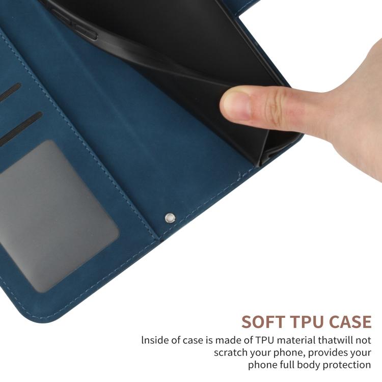 Funda de Cuero con Tapa para Infinix Hot 50 5G Diseño Girasol Tacto Piel Cordón (Azul Tinta)