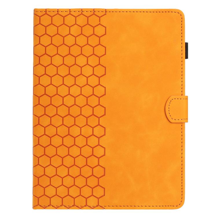 Funda para Tableta Inteligente de Cuero con Relieve de Panal 7 Pulgadas (Amarilla)