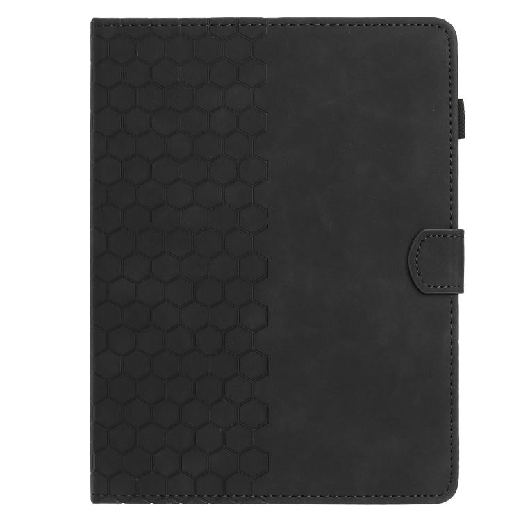 Funda para Tableta Inteligente Cuero Relieve Panal 10 Pulgadas (Negra)
