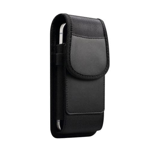Estuche para Teléfono Tela Oxford 6,7-6,9" con Hebilla Magnética, Ranura para Tarjetas y Montaje en Cintura (Negro)