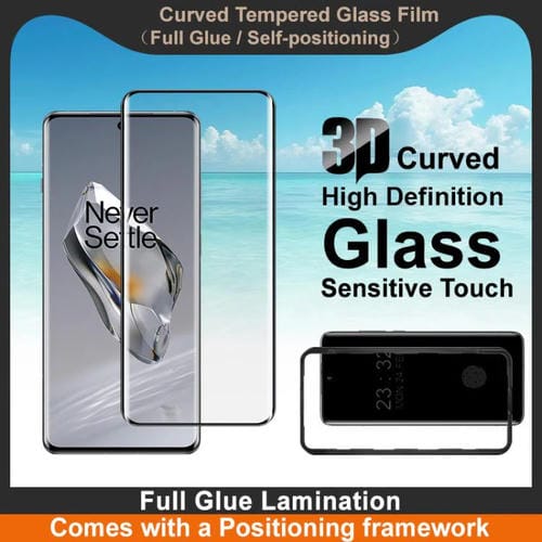 Película de Vidrio Templado Curvo 3D Imak para OnePlus 12 con Pegamento Completo