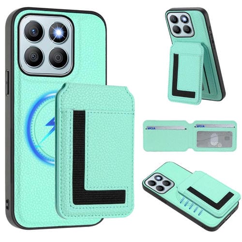 Funda para Teléfono Honor X8B Cx01 con Tarjetero Magnético Magsafe Desmontable (Verde Menta)