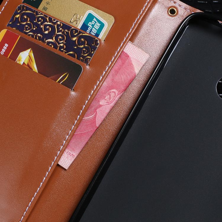 Funda de Piel Idewei con Textura de Cocodrilo para OnePlus 13R (Azul Oscuro)