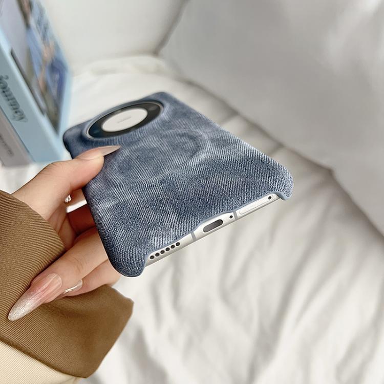 Funda de Teléfono Huawei Mate 60 Pro con Cierre Magnético Magsafe Policarbonato y PU (Azul Oscuro)