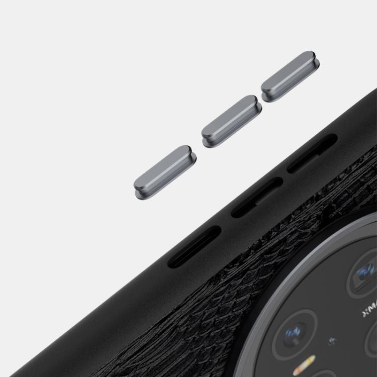Funda de Piel Auténtica Magsafe con Micrograbado 6D y Diseño Abeel Beast para Huawei Mate 60 (Negra)