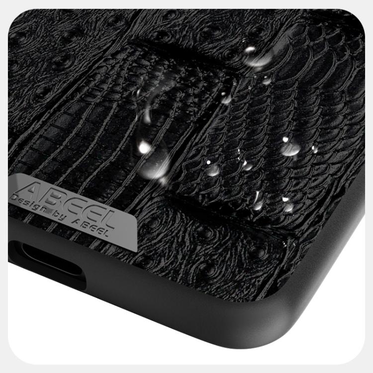 Funda de Piel Auténtica Magsafe con Micrograbado 6D Abeel Beast Pattern para Huawei Mate 70 (Verde)