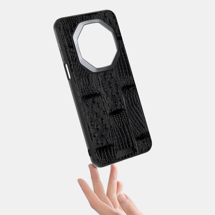 Funda de Piel Auténtica con Micrograbado 6D para Huawei Mate 70 Rs Ultimate con Diseño Abeel Beast (Azul)