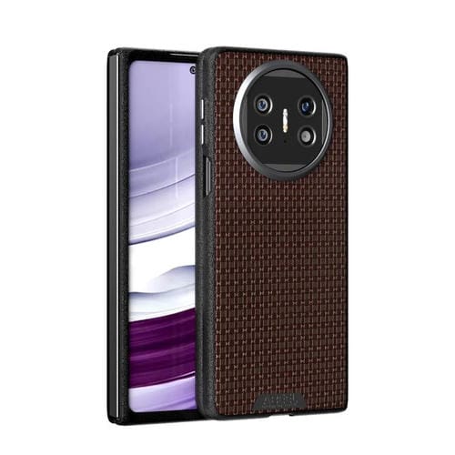 Funda de Cuero con Micro Relieve 6D y Magsafe para Huawei Mate X5 (Marrón)